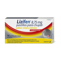 LIZIFEN 8,75 MG 16 PASTILLAS PARA CHUPAR (SABOR MIEL Y LIMON)