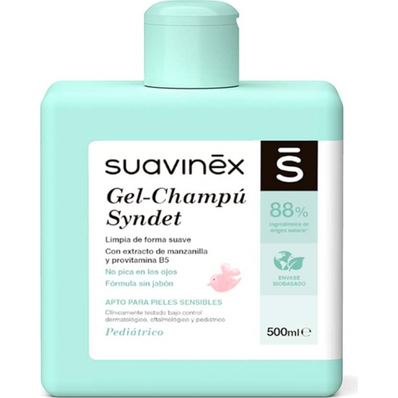 Suavinex - 750ml, Gel Champú Syndet para Bebé Sin Jabón. Apto Para Pieles  Sensibles - SUAVINEX