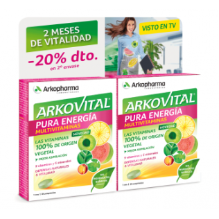 ARKOVITAL PURA ENERGIA MULTIVITAMINICO 2 UNIDADES 30 COMPRIMIDOS PACK