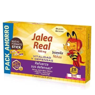 JUANOLA JALEA REAL NIÑOS VITALIDAD Y DEFENSAS 28 STICKS