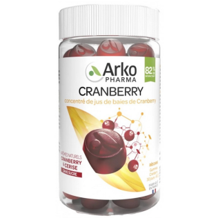 ARKOPHARMA ARANDANO ROJO GUMMIES 60 CARAMELOS DE GOMA SABOR ARANDANO ROJO Y CEREZA