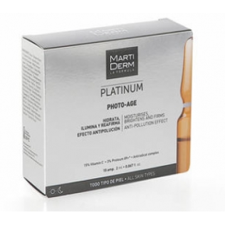 Martiderm Platinum Photo Age Antiaging Plus Reafirm. Antioxidante 10 ampollas