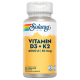 Solaray Vitamina D3 + K-2 - 60 VegCaps