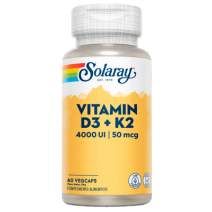 Solaray Vitamina D3 + K-2 - 60 VegCaps