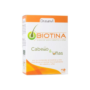 BIOTINA CABELLO & UÑAS DRASANVI 45 COMPRIMIDOS