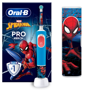 ORAL B VITALITY CEPILLO DENTAL ELECTRICO RECARGABLE INFANTIL PRO KIDS 3 + SPIDERMAN + TC 1 UNIDAD