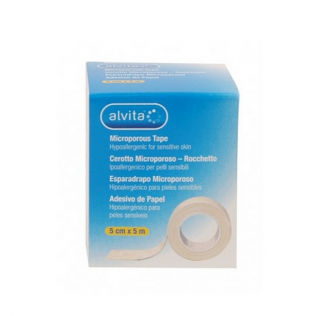 Esparadrapo Hipoalergenico Alvita Microporoso 1 Unidad 5m x 5cm