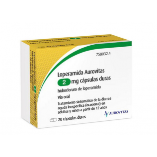 LOPERAMIDA AUROVITAS 2 MG 20 CAPSULAS