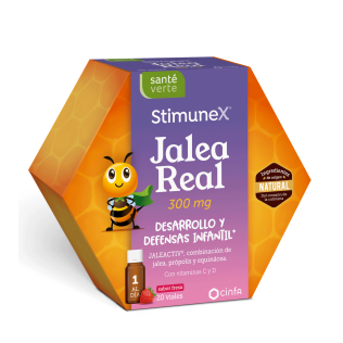 Cinfa Sante Verte Stimunex Jalea Real Desarrollo y Defensas Infantil 20 viales 10ml fresa