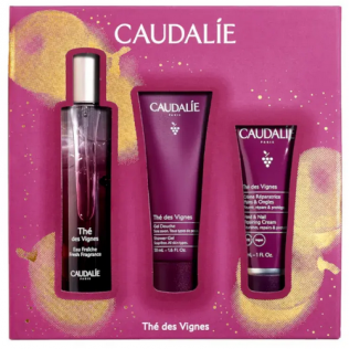Caudalie COFRE Agua Refrescante The Des Vignes 50ml + REGALO Gel Ducha 50ml + Crema Manos 30ml