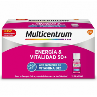 MULTICENTRUM ENERGIA & VITALIDAD 50+ 30 FRASCOS 7 ML SABOR FRAMBUESA