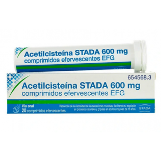 ACETILCISTEINA STADA EFG 600 MG 20 COMPRIMIDOS EFERVESCENTES (TUBO)