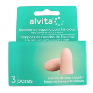 TAPONES OIDOS ESPUMA ALVITA 3 PARES