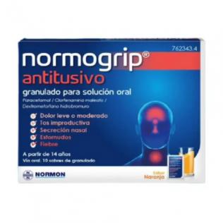 NORMOGRIP ANTITUSIVO 10 SOBRES GRANULADO PARA SOLUCION ORAL