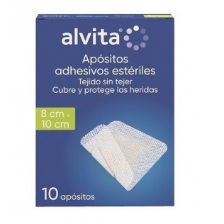 ALVITA ADHESIVO ESTERIL 8X10 CM 10 APOSITOS