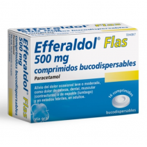 EFFERALDOL FLAS 500 MG 16 COMPRIMIDOS BUCODISPERSABLES
