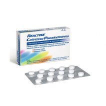 REACTINE CETIRIZINA/PSEUDOEFEDRINA 5/120 MG 14 COMPRIMIDOS LIBERACION PROLONGADA
