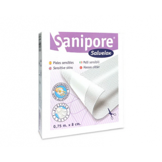 Salvelox Sanipore Banda Elástica de Tejido Sin Tejer 0,75m X 8cm