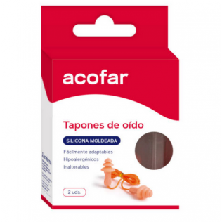 TAPONES OIDOS SILICONA MOLDEADA ACOFAR 2 UNIDADES