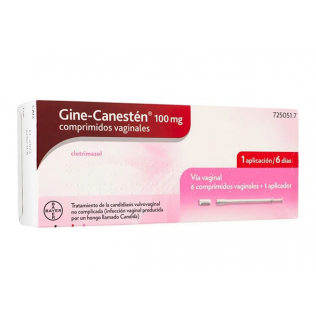 GINE CANESTEN 100 MG 6 COMPRIMIDOS VAGINALES