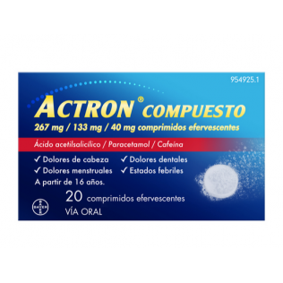 ACTRON COMPUESTO 20 COMPRIMIDOS EFERVESCENTES
