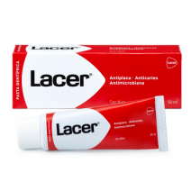 Lacer Pasta de Dientes Anticaries, 50ml+REGALO Cepillo Viaje, 1ud+ Colutorio,10ml