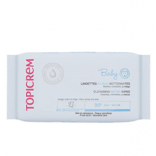 TOPICREM BABY TOALLITAS LIMPIADORAS AL AGUA 60 TOALLITAS COMPOSTABLES