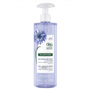 Klorane Agua Desmaquillante Aciano Micelar Cara Ojos Dosificador Micelar, 400ml