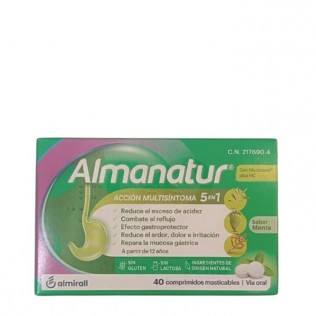 Almanatur 40 comprimidos masticables Sabor Menta