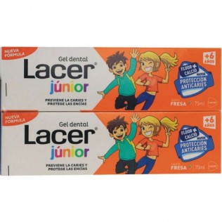 Lacer Duplo Junior Gel Dental Fresa 2x75ml
