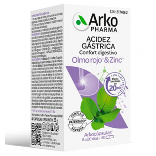 ARKOCAPSULAS ACIDEZ GASTRICA CONFORT DIGESTIVO 40 CAPSULAS