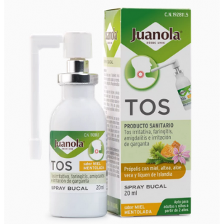 Angelini Juanola Tos Spray Bucal Sabor Miel Mentolada,20 ml