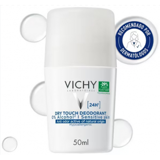 Vichy Desodorante 24h Sin Sales de Aluminio, Roll-on 50ml