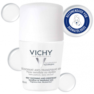 Vichy Tratamiento Antitranspirante 48h Piel Sensible o Depilada Roll-on 50 ml
