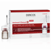 Vichy Dercos Aminexil Clinical 5 Anti-caída Multi-Acción Mujer, 21 Monodosis