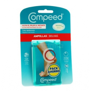 COMPEED AMPOLLAS TALLA MEDIANA 10 UNIDADES PACK AHORRO