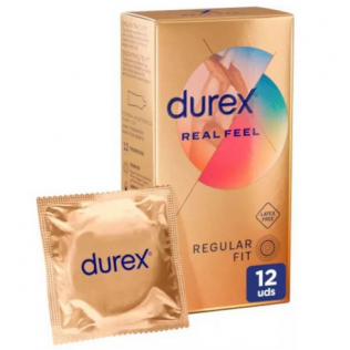 Durex Preservativo Real Feel sin Látex, 12Ud