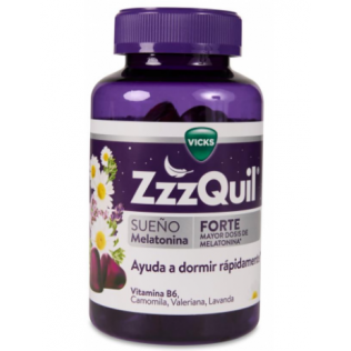 Vicks ZzzQuil FORTE 1.9mg 60 Gummies Sabor Frutos del Bosque