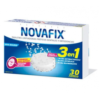 NOVAFIX TABLETAS LIMPIADORAS TRIPLE ACCION 30 UNIDADES