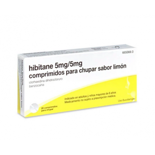 HIBITANE 5/5 MG 20 COMPRIMIDOS PARA CHUPAR LIMON