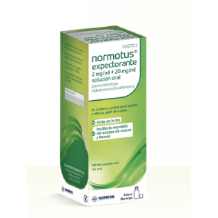 NORMOTUS EXPECTORANTE 2 MG/ML + 20 MG/ML SOLUCION ORAL 1 FRASCO 2