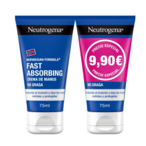 Neutrogena DUPLO Manos Rapida Absorción, 2 x 75ml