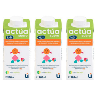 Actua Suero Kids Tetrabrik 200ml Sabor Lima-Limon