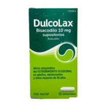 DULCOLAX BISACODILO 10 MG 12 SUPOSITORIOS