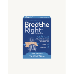 Breathe Right Clásicas Tiras Nasales Pequeñas-Medianas 10uds