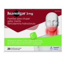 JUANOLGAR 3MG 20 PASTILLAS CHUPAR SABOR MENTA