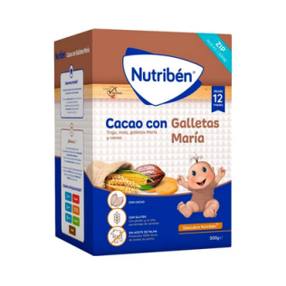 Nutriben 12 Cereales Cacao y Galletas Maria 600g
