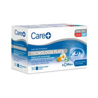 Care+ Toallitas Higienicas Oftalmicas Tecnologia Plata 30 monodosis esteriles