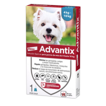 ADVANTIX PIPETAS ANTIPARASITARIAS 4X1,0 PERRO 4-10KG