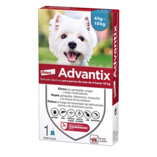 ADVANTIX PIPETAS ANTIPARASITARIAS 4X1,0 PERRO 4-10KG